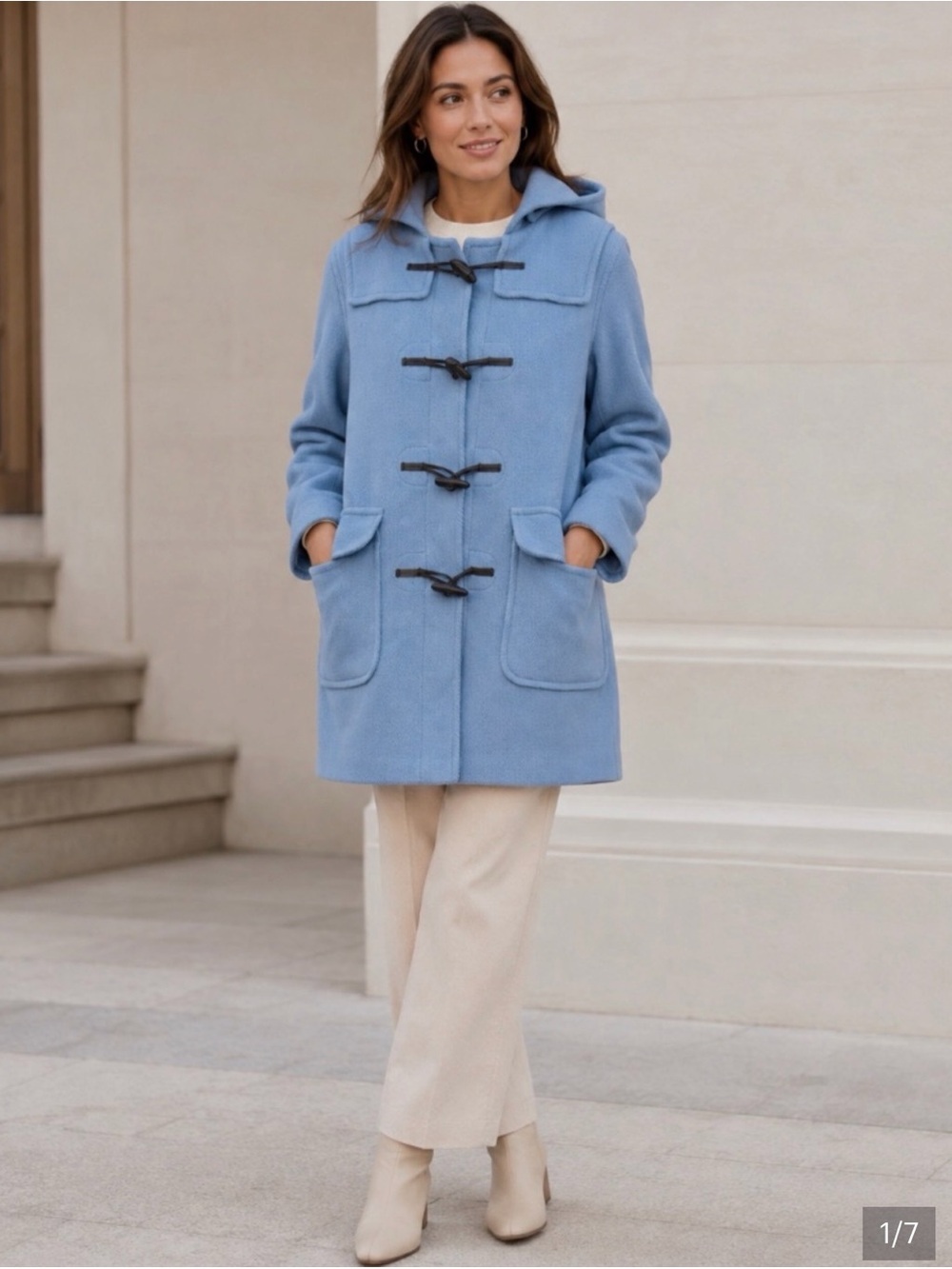 VINTAGE BURBERRY LONDON BLUE Toggle Coat - Women’s 💯 % Wool. Made in England. 10